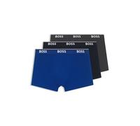 BOSS Herren BoxerBr 3P Power Dreier-Pack eng anliegende längere Boxershorts aus Stretch-Baumwolle mit Logos Hellblau XS