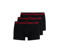 Trunk HUGO UNDERWEAR "TRIPLET PLANET", Herren, Gr. XL (54), 3 Stk., schwarz 002, Jersey, Obermaterial: 95% Baumwolle, 5% Elasthan, normal, Unterhosen, Logos am elastischen Bund, mittlere Bundhöhe (823