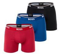 BOSS Herren Boxershorts, 3er Pack - Boxer Briefs 3P Power, Cotton Stretch, Logo M Rot