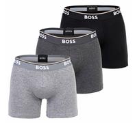 BOSS Herren Boxershorts, 3er Pack - Boxer Briefs 3P Power, Cotton Stretch, Logo XXL Grau