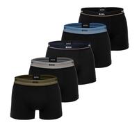 BOSS Herren Boxershorts, 5er Pack - Essentials Trunks, Logo, Baumwollmischung Schwarz (003) XL