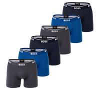 BOSS Herren Boxershorts, 6er Pack - Boxer Briefs 6P Power, Cotton Stretch, Logo Blau 2XL