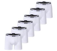 BOSS Herren Boxershorts, 6er Pack - Boxer Briefs 6P Power, Cotton Stretch, Logo L Weiß