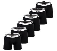 BOSS Herren Boxershorts, 6er Pack - Boxer Briefs 6P Power, Cotton Stretch, Logo Schwarz/Weiß 2XL