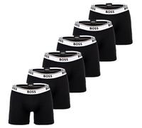BOSS Herren Boxershorts, 6er Pack - Boxer Briefs 6P Power, Cotton Stretch, Logo M Schwarz