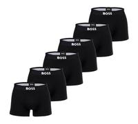 BOSS Herren Boxershorts, 6er Pack - Trunks, Boss One, Cotton Stretch, Logo Schwarz XL