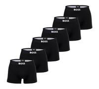 BOSS Herren Boxershorts, 6er Pack - Trunks, Boss One, Cotton Stretch, Logo Schwarz / XL XL Schwarz