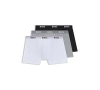 BOSS Power Logo Cotton Boxershorts weiß/grau/schwarz (3er-Pack) - S