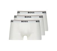 BOSS Hugo Herren Trunk 3p Co/EL Boxershorts, White 100, S