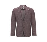 BOSS Herren C-Hanry-233 Gemustertes Slim-Fit Sakko aus Schurwolle und Leinen Hellrot 56