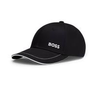 BOSS Herren Cap-1 Cap aus Baumwoll-Twill mit Kontrast-Details und Logo-Stickerei Schwarz001 Stck