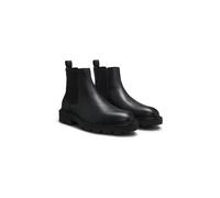 BOSS Boots aus genarbtem Leder mit seitlichen elastischen Einsätzen - Style Julyo_Cheb_gr, 50552573 Schwarz 46
