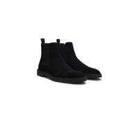 BOSS Herren Chelsea Boots aus Veloursleder CALEV_CHEB, schwarz, Gr. 45EU