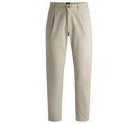 BOSS Herren Chino-Pleated Chino aus Stretch-Baumwolle mit Dobby-Struktur und Bundfalten