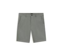 Hugo Boss Chino-Shorts Slim-Fit aus elastischem Baumwoll-Twill Grau 33