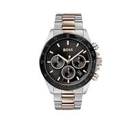 BOSS Herren Chronograph Quarz Uhr 43 mm Hero Kollektion mit Edelstahl Armband Glieder oder Mesh, Datumsfunktion, 3 Sub-Dials, Wasserresistenz 5ATM