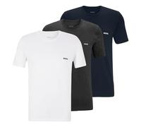 BOSS T-Shirts 3er-Pack TShirt RN 3P Classic Baumwolle Logo-Stickerei Weiß/Blau/Grau M