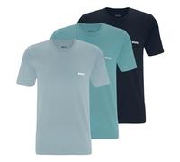 BOSS Herren Classic T-Shirts Kurzarm Shirts Pure Cotton Crew-Neck 3er Pack, Farbe:Blau, Artikel:-981 Navy/Turquoise/Light Blue, Größe:M
