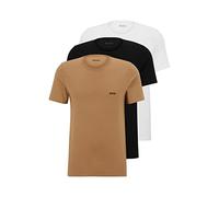 BOSS Herren Classic T-Shirts Kurzarm Shirts Pure Cotton Crew-Neck 3er Pack, Farbe:Mehrfarbig, Artikel:-265 beige/White/Black, Größe:M