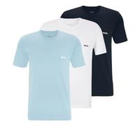 BOSS Herren Classic T-Shirts Kurzarm Shirts Pure Cotton Crew-Neck 3er Pack, Farbe:Mehrfarbig, Artikel:-985 White/Navy/Blue, Größe:L