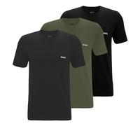 BOSS Herren Classic T-Shirts Kurzarm Shirts Pure Cotton Crew-Neck 3er Pack, Farbe:Mehrfarbig, Artikel:-983 Black/Olive/Dark Grey, Größe:L
