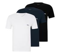 BOSS Herren Classic T-Shirts Kurzarm Shirts Pure Cotton V-Neck 3er Pack, Farbe:Mehrfarbig, Artikel:-984 Navy/White/Black, Größe:L