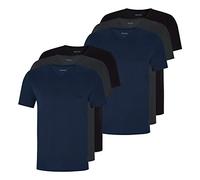 BOSS Herren Classic T-Shirts Kurzarm Shirts Pure Cotton V-Neck 6er Pack, Farbe:Mehrfarbig, Artikel:-497 Black/Anthracite/Navy, Größe:M