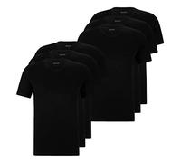 BOSS Herren Classic T-Shirts Kurzarm Shirts Pure Cotton V-Neck 6er Pack, Farbe:Schwarz, Artikel:-001 Black, Größe:XL