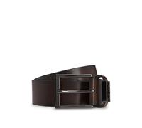 BOSS Herren Cole-Ant Sz35 Gürtel aus italienischem Leder mit gebürsteten Metalldetails Dunkelbraun 90