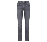 BOSS Herren Delaware3 Graue Slim-Fit Jeans aus italienischem Denim mit Kaschmir-Haptik