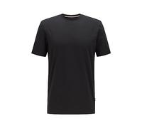 BOSS Herren Einfarbiges Kurzärmeliges Rundhalsausschnitt T-Shirt, Schwarz, Klein