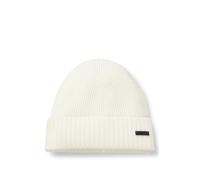 BOSS Rippstrick-Mütze aus Schurwolle mit Logo-Applikation - Style Fati, 50495306 Natur ONESI