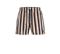 BOSS Herren FYN Schnell trocknende Badeshorts aus recyceltem Gewebe mit Streifen Beige M