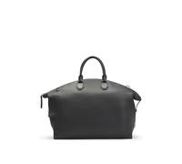 BOSS Herren Gabry Holdall Weekender aus genarbtem Leder mit abnehmbarem Vorhängeschloss aus Metall Schwarz001 Stck