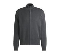 BOSS Herren H-Bejino Strickjacke aus Baumwolle mit Reißverschluss und gestrickten Nadelstreifen Grau XXL