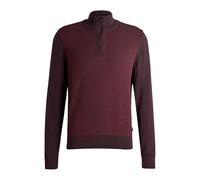 BOSS Herren H-Dambino Troyer aus Schurwolle mit Reißverschluss am Kragen mit verschiedenen Strukturen Hellrot XL