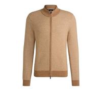 BOSS Herren H-Eltorno Strick-Cardigan aus Schurwolle und Baumwolle mit Reißverschluss Beige M