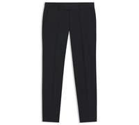 BOSS Herren H-George-263 Fein gemusterte Slim-Fit Hose aus Stretch-Wolle Dunkelblau 102