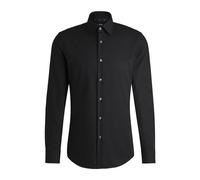 BOSS Herren Hemd H-HANK-KENT-C1-214 Slim Fit Langarm, schwarz, Gr. 38