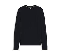 BOSS Pullover aus Wolle mit Kaschmir und Zopfmuster - Style H-Hetico, 50549975 Dunkelblau L