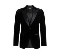 BOSS Herren H-Hutson-Tux-231 Slim-Fit Smoking-Jacke aus Baumwoll-Samt Schwarz001 54