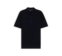 BOSS Herren H-Iannotti Regular-Fit Strick-Poloshirt aus Baumwoll-Mix Dunkelblau L