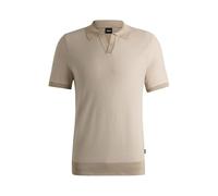 BOSS Herren H-Jianluca Kurzärmeliger Strick-Polo-Pullover aus Baumwoll-Mix mit Johnny-Kragen