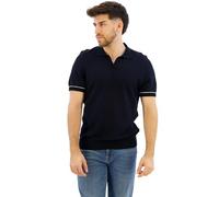 BOSS Herren Strickpolo H-JIANLUCA Kurzarm, marine, Gr. L