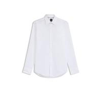 BOSS Herren H-JOE-C1-214 Regular-Fit Hemd aus bügelleichter Baumwoll-Popeline Weiß 44
