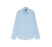Businesshemd BOSS "Joe Kent", Herren, Gr. 41, N-Gr, light, pastel blau452, Popeline, Obermaterial: 96% Baumwolle, 4% Elasthan, unifarben, regular fit normal, Rundhals, 2-Knopf-Manschette mit Schlitz,