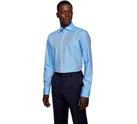 BOSS Herren H-JOE-spread-C1-222 Regular-Fit Hemd aus elastischem Baumwoll-Twill mit bügelleichtem Finish Hellblau 44