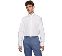 BOSS Herren H-JOE-spread-C1-222 Regular-Fit Hemd aus elastischem Baumwoll-Twill mit bügelleichtem Finish Weiß 39