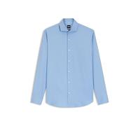 BOSS Hemd H-JOE-spread-C1-222 – Regular Fit, elastischer Baumwoll-Twill, bügelleicht Hellblau 44