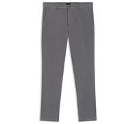 BOSS Herren H-Kaiton1 Slim-Fit Hose aus elastischer Baumwoll-Gabardine Dunkelgrau 31/32